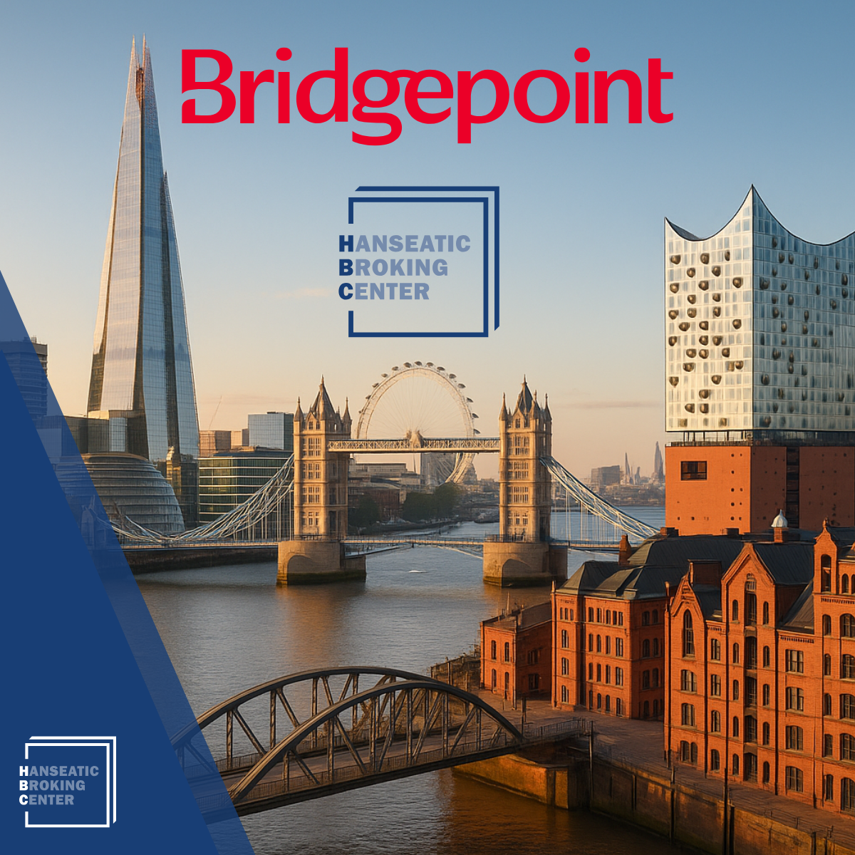 hbc-bridgepoint Skyline von London und Hamburg